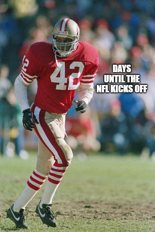 DAYS UNTIL THE NFL KICKS OFF | image tagged in countdown | made w/ Imgflip meme maker