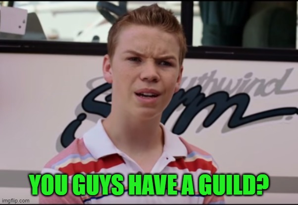 You Guys are Getting Paid | YOU GUYS HAVE A GUILD? | image tagged in you guys are getting paid | made w/ Imgflip meme maker