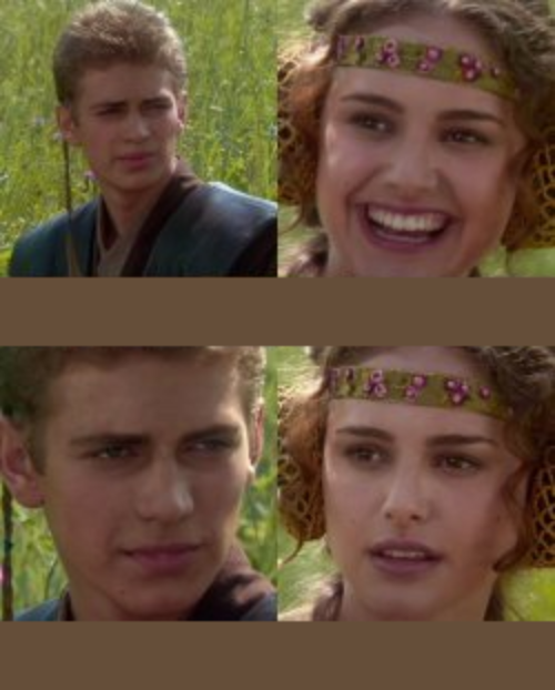 High Quality Anakin Padme 4 panel revised Blank Meme Template