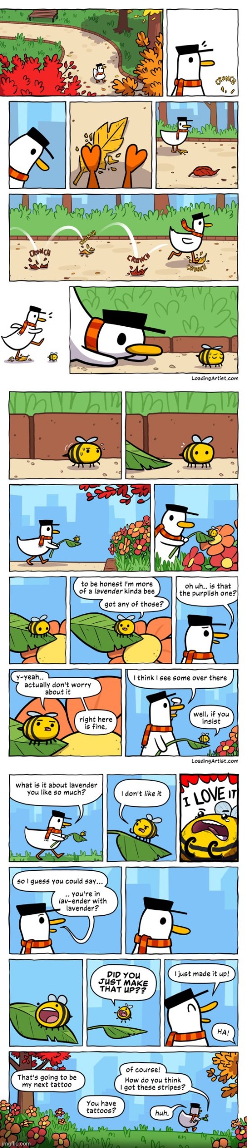 #2,910 | image tagged in comics/cartoons,comics,loading,artist,flowers,bees | made w/ Imgflip meme maker