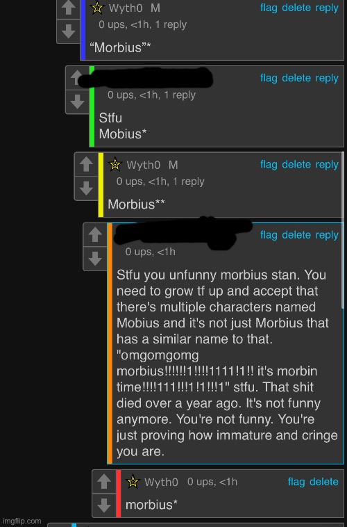 morbius* (i censored the name so you don’t go harass the lad) | made w/ Imgflip meme maker