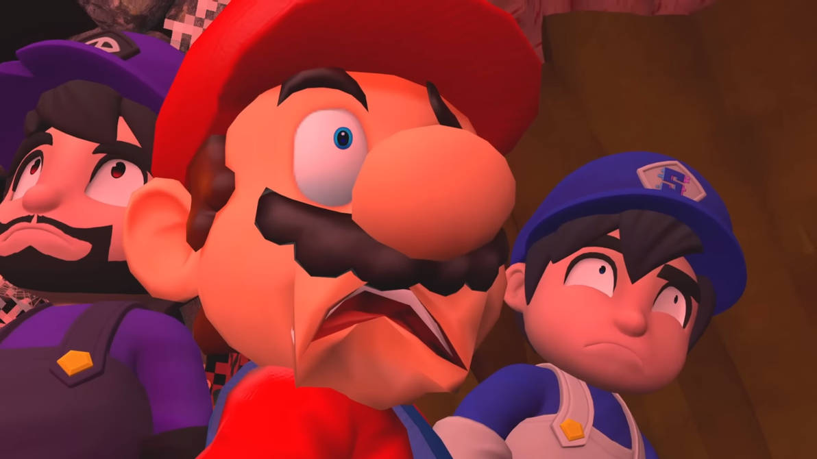 High Quality mario and gang scared of who Blank Meme Template