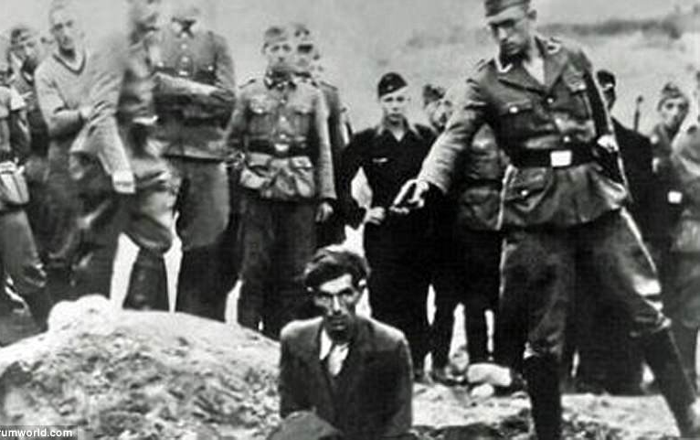 Nazis execute Jews JPP Volsrock Blank Meme Template