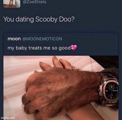 #2,921 | image tagged in insults,roasted,baby,boyfriend,scooby doo,hairy | made w/ Imgflip meme maker