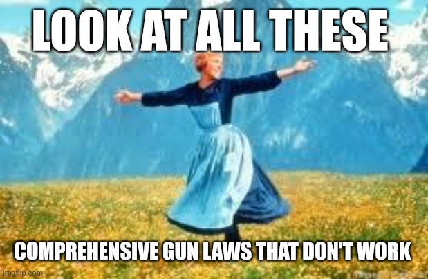 Look At All These | LOOK AT ALL THESE; COMPREHENSIVE GUN LAWS THAT DON'T WORK | image tagged in memes,look at all these | made w/ Imgflip meme maker