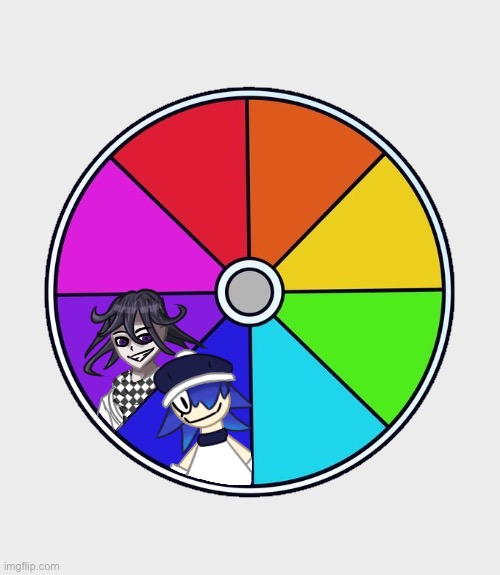 2 colors down, i think i did pretty good on the purple one considering i have little to no clue who they are | image tagged in drawing,color wheel thing,idk what else to put here | made w/ Imgflip meme maker
