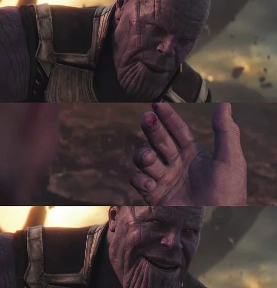 Thanos drop of blood Blank Meme Template