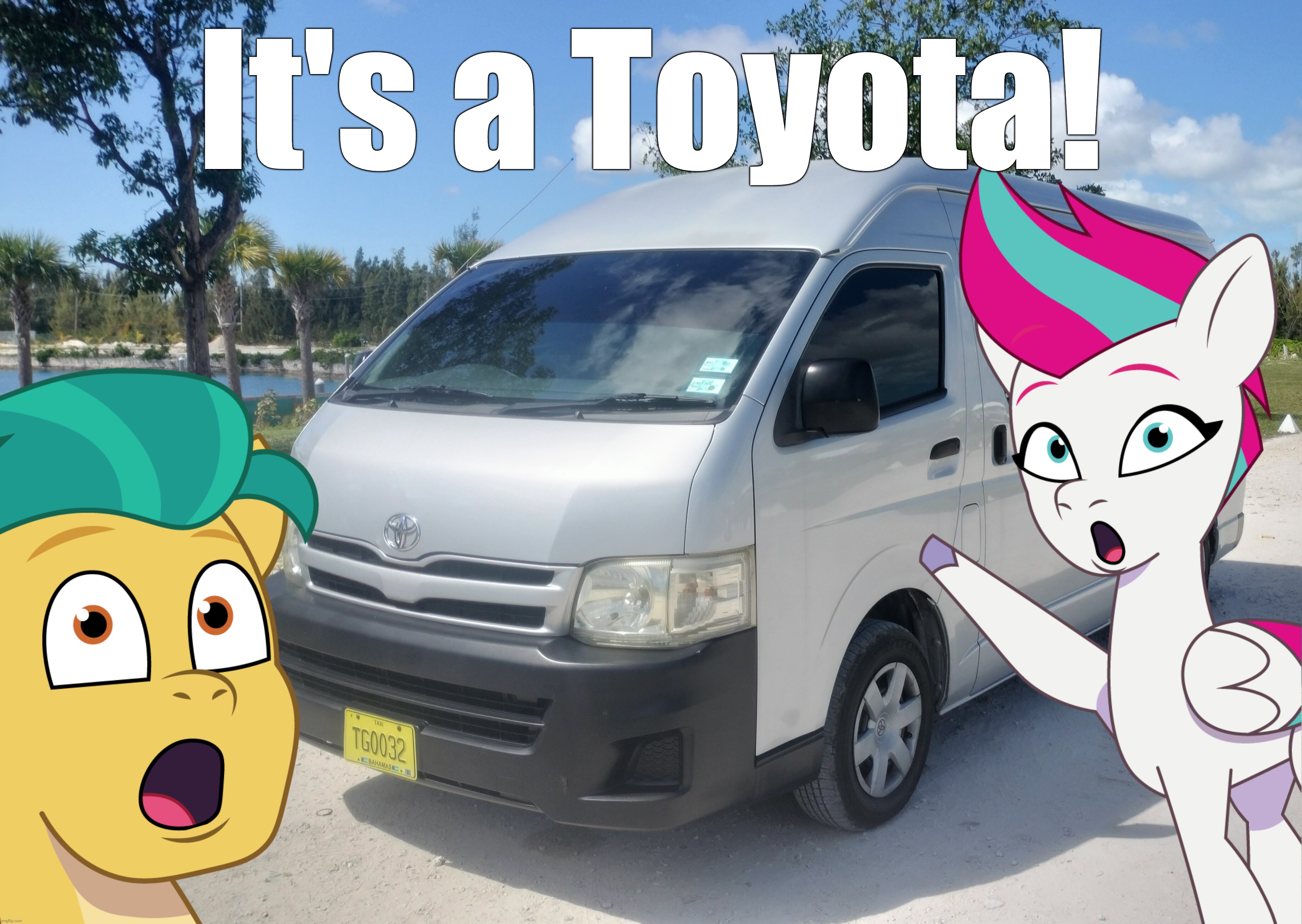 It's a Toyota! | image tagged in toyota,my little pony,nerds looking | made w/ Imgflip meme maker