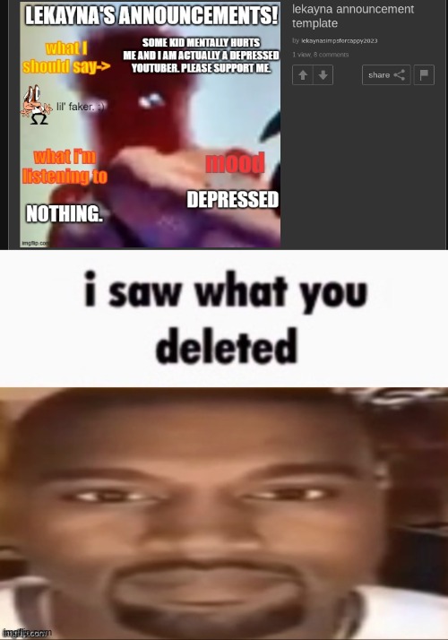 image tagged in i saw what you deleted | made w/ Imgflip meme maker