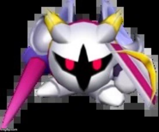 Forward facing galacta knight: | image tagged in forward facing galacta knight | made w/ Imgflip meme maker