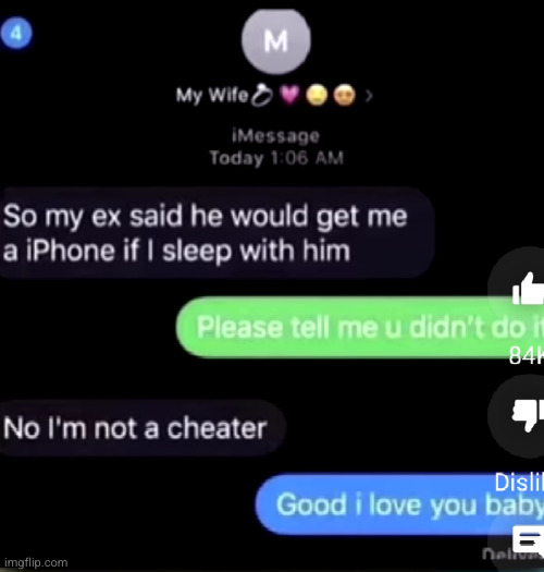 the text turned blue which is what iphones have | image tagged in cheating,iphone,funny,funny texts,texts,uh oh | made w/ Imgflip meme maker