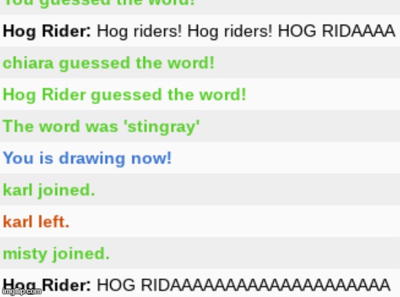 bro think he hog ridaaaa | image tagged in hog rider | made w/ Imgflip meme maker