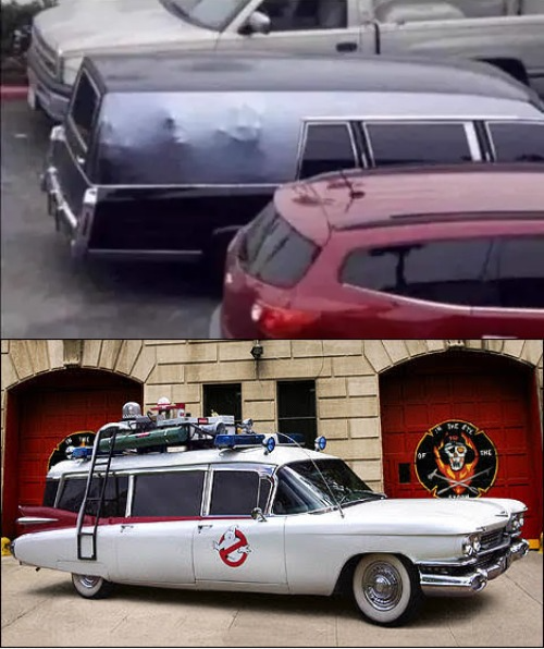 Ghostbusters Cadillac reincarnation reencarnación Blank Meme Template