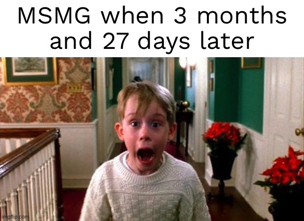 ​ | MSMG when 3 months
and 27 days later | made w/ Imgflip meme maker