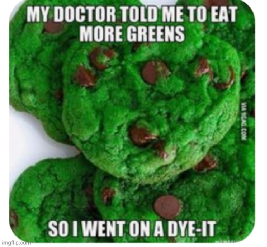 perfect idea for a diet | image tagged in uh oh,green,cookies,chocolate,food,diet | made w/ Imgflip meme maker