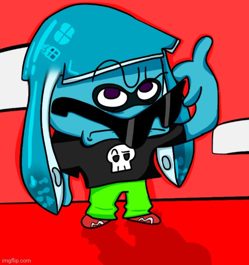 Random drawing of my osmosis jones and splatoon oc skatez | made w/ Imgflip meme maker