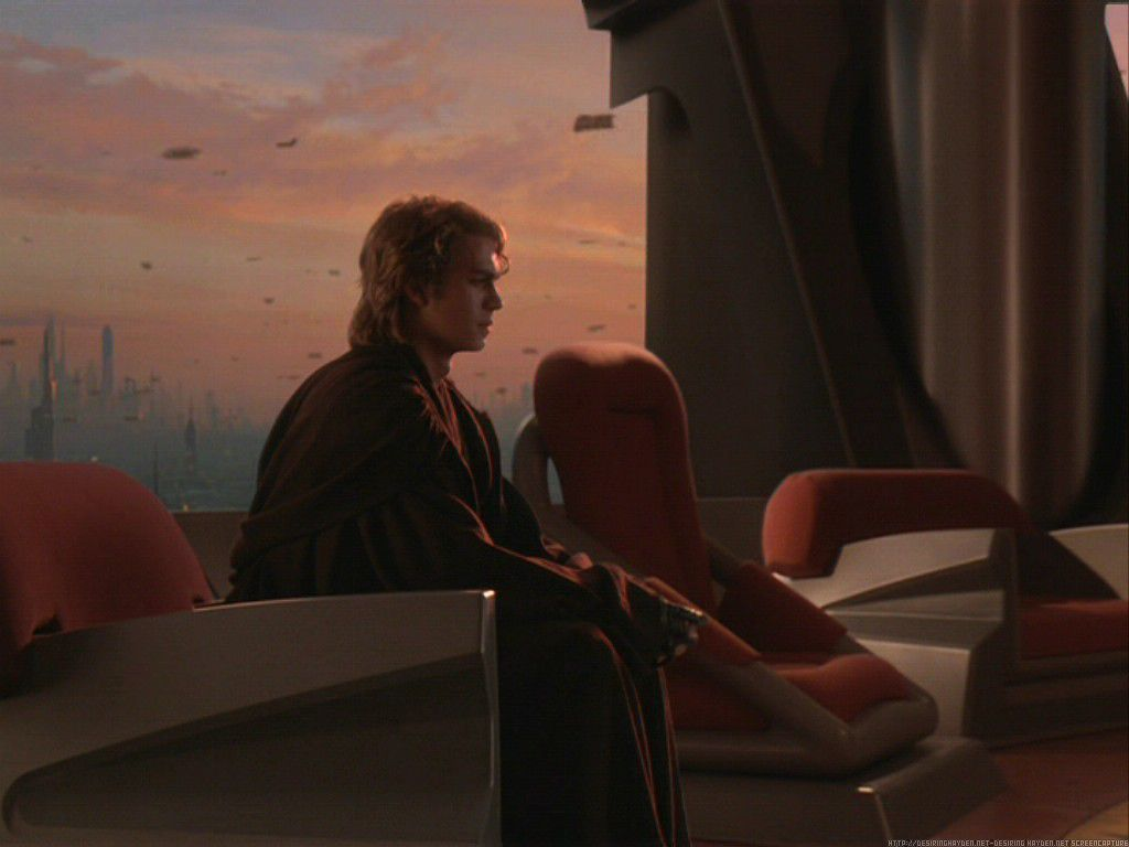 Anakin sitting alone Blank Meme Template