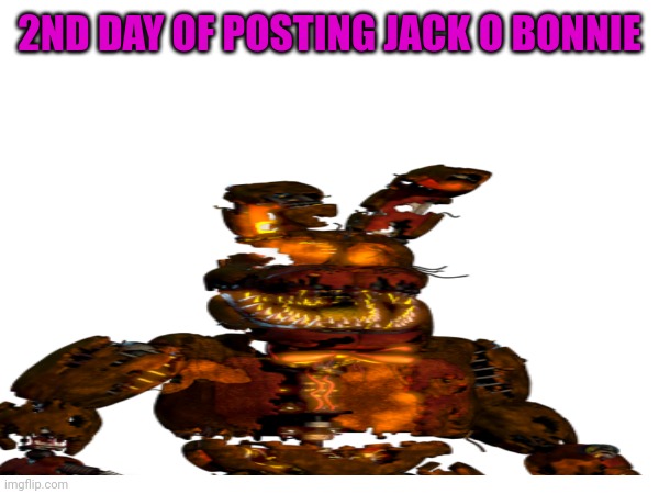Jack o bonnie | 2ND DAY OF POSTING JACK O BONNIE | image tagged in fnaf,bonnie | made w/ Imgflip meme maker