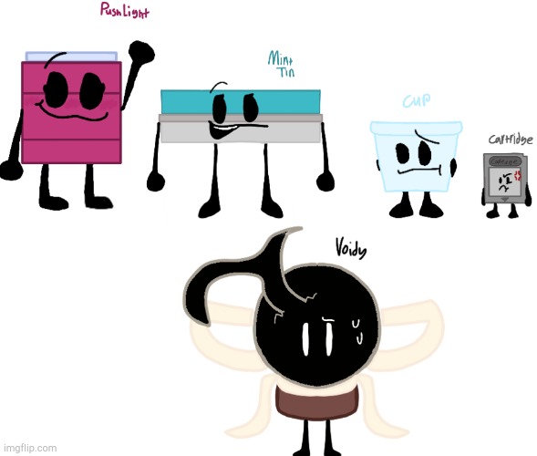 rararsfraraaaaaaaa (All my object OCs so far.) | image tagged in bfdi,bfb,tpot,i don't know | made w/ Imgflip meme maker