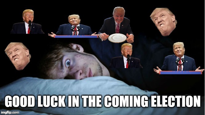 Extreme TDS | GOOD LUCK IN THE COMING ELECTION | image tagged in extreme tds | made w/ Imgflip meme maker