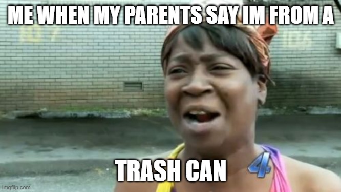 yes | ME WHEN MY PARENTS SAY IM FROM A; TRASH CAN | image tagged in ohio state | made w/ Imgflip meme maker