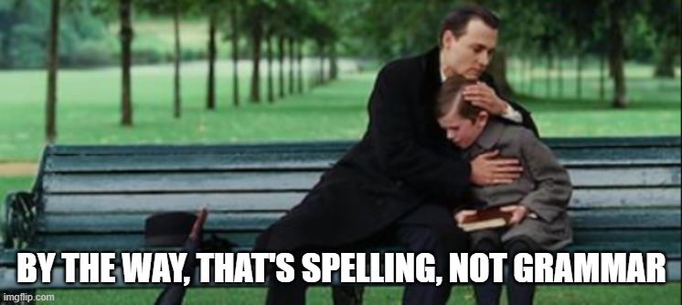 BY THE WAY, THAT'S SPELLING, NOT GRAMMAR | made w/ Imgflip meme maker