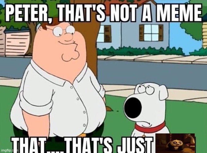 Peter, that's not a meme. | image tagged in peter that's not a meme | made w/ Imgflip meme maker