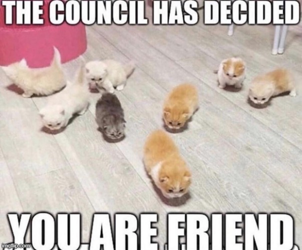 the good ending | image tagged in the council has decided | made w/ Imgflip meme maker