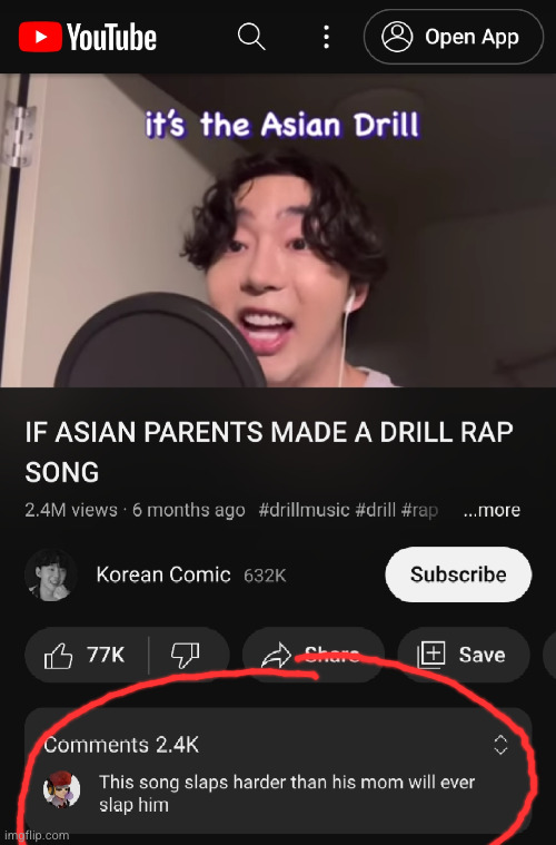 almost nothing slaps harder than that | image tagged in korean,drill,rap,youtube,cursed,comment | made w/ Imgflip meme maker