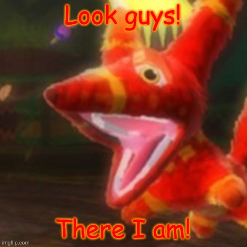 Viva Pinata Pretztail | Look guys! There I am! | image tagged in viva pinata pretztail | made w/ Imgflip meme maker