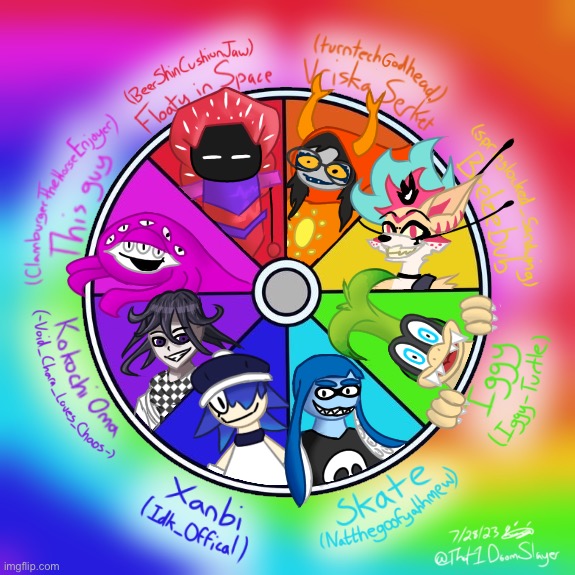 The thing has finally been did | image tagged in color wheel thing,drawing,idk what else to put here | made w/ Imgflip meme maker