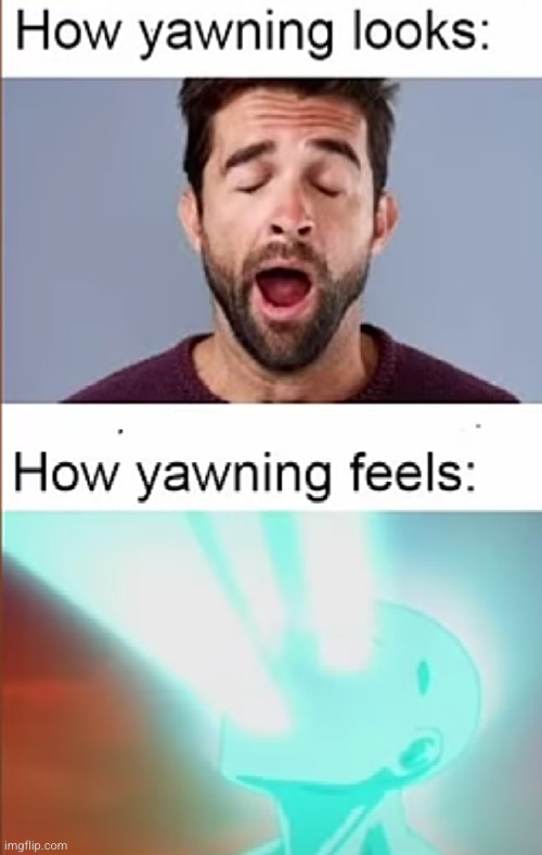 that yawn feel good tho | image tagged in yawn,yawning,so true,relatable,funny,sleepy | made w/ Imgflip meme maker