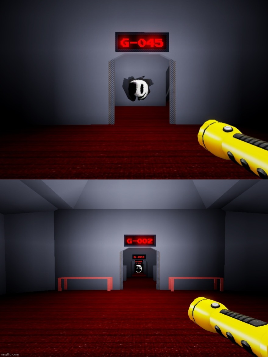 2 screenshots I got of g-26 (aka one of my favorite RLD entities) | made w/ Imgflip meme maker