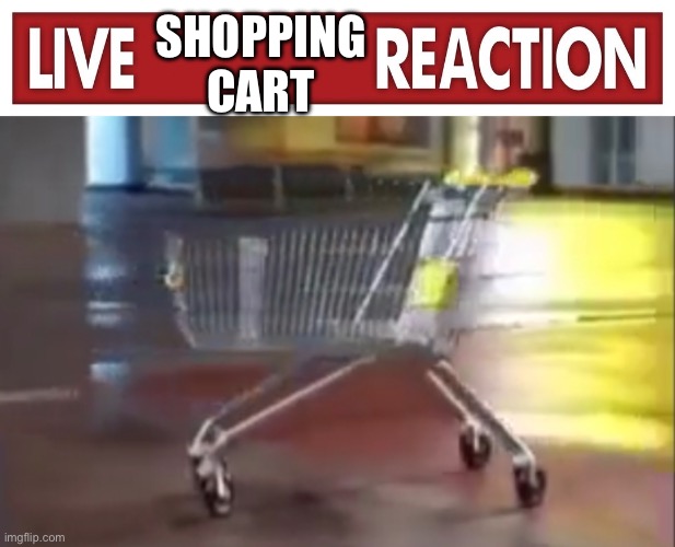 SHOPPING CART | image tagged in live x reaction | made w/ Imgflip meme maker