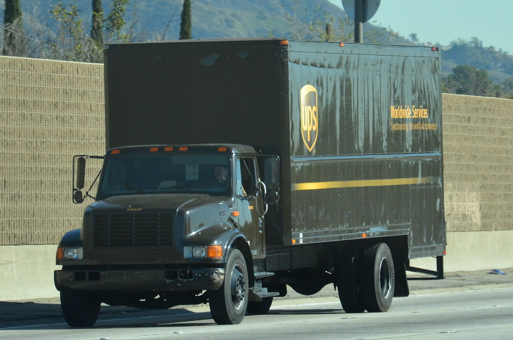 UPS box truck Blank Meme Template