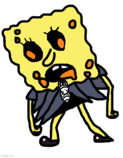 Absorbent Wraith (spongebob as a hollow knight boss) | made w/ Imgflip meme maker