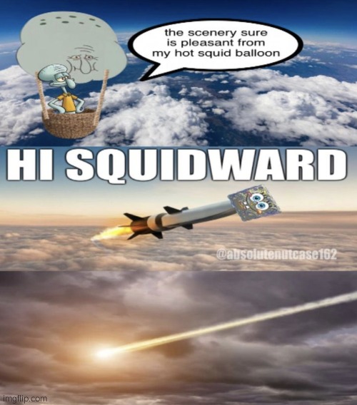 the scenery sure is pleasant from my hot squid balloon | image tagged in the scenery sure is pleasant from my hot squid balloon | made w/ Imgflip meme maker
