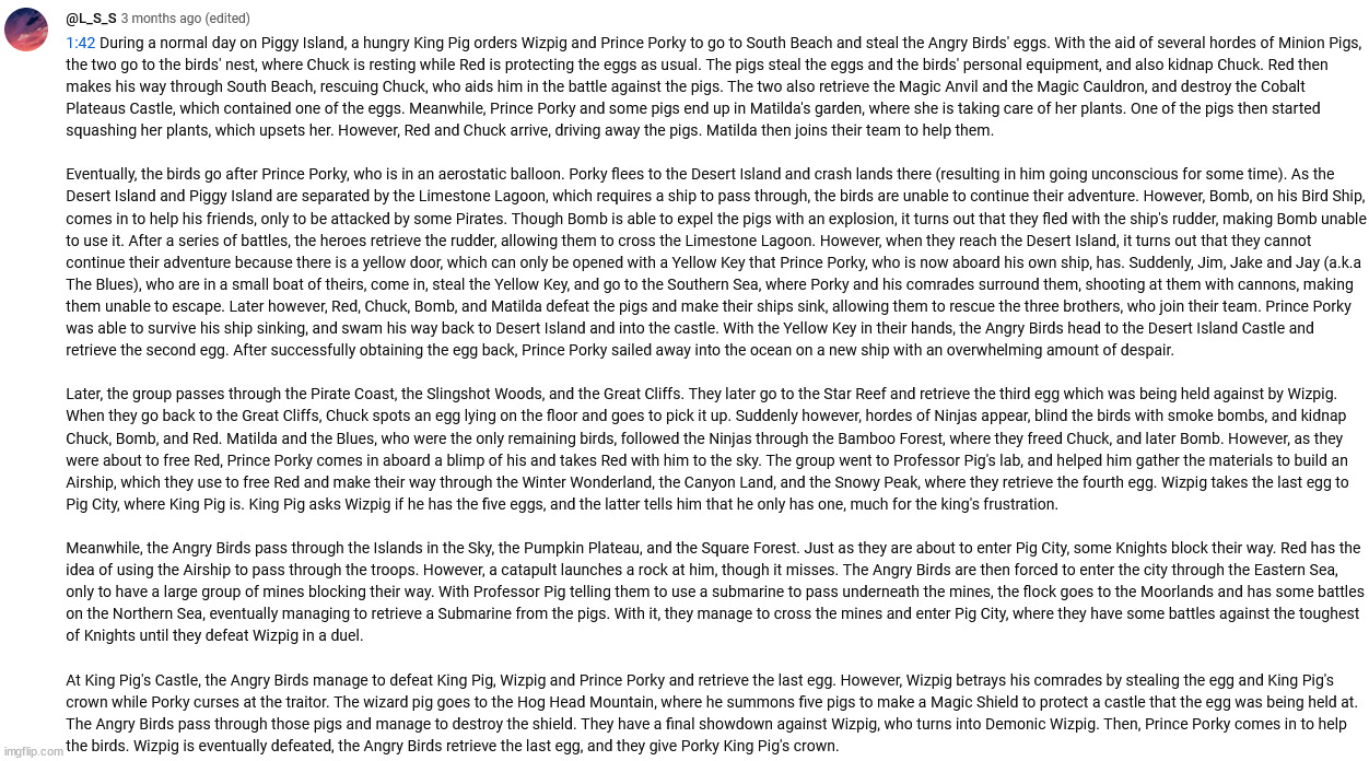 Video source: https://www.youtube.com/watch?v=LLLQaDjDz_Q (warning: 3 hours long) | made w/ Imgflip meme maker