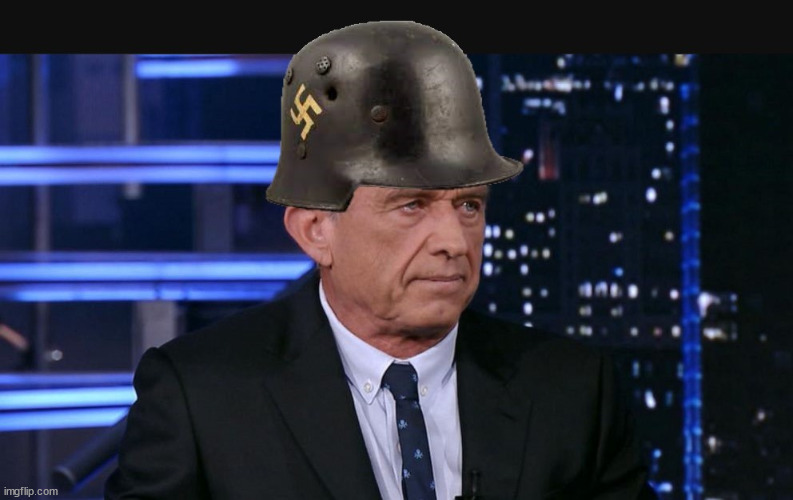 If the helmet fits... | image tagged in rfk jr,empty head,anti-vaxxer | made w/ Imgflip meme maker