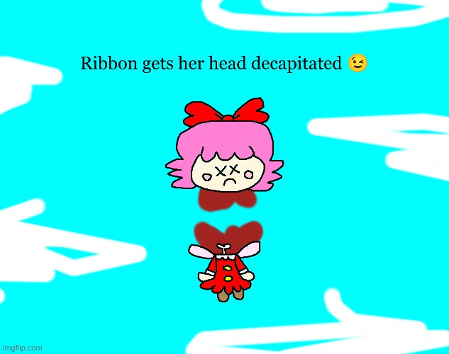 Hilarious death of Ribbon | image tagged in kirby,ribbon,gore,blood,funny,fanart | made w/ Imgflip meme maker