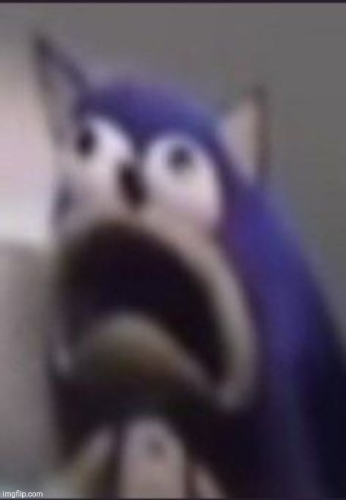 When the heart stop be kicksing in | image tagged in scared sonic | made w/ Imgflip meme maker