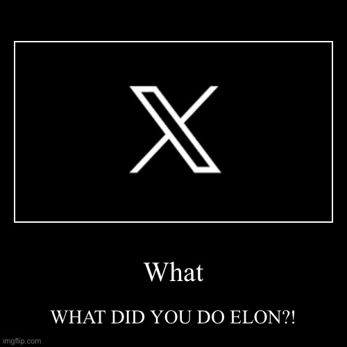 What | WHAT DID YOU DO ELON?! | image tagged in funny,demotivationals | made w/ Imgflip demotivational maker