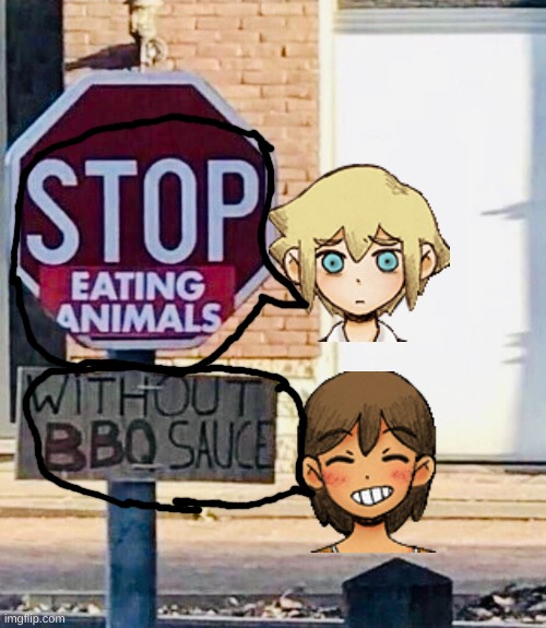 How I see Kel and Basil: | image tagged in omori,stop eating animals with out bbq sauce | made w/ Imgflip meme maker