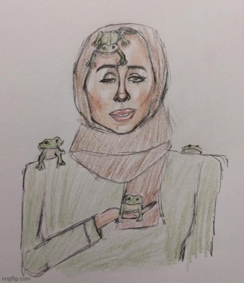 Queen Froggy | image tagged in queen froggy,frogs,froggy,drawing,drawings,color | made w/ Imgflip meme maker