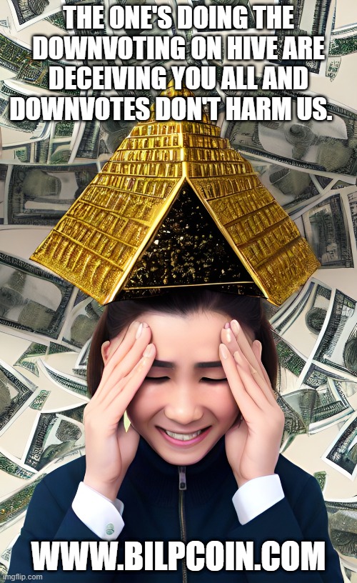 THE ONE'S DOING THE DOWNVOTING ON HIVE ARE DECEIVING YOU ALL AND DOWNVOTES DON'T HARM US. WWW.BILPCOIN.COM | made w/ Imgflip meme maker
