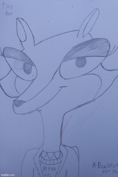 So today's artwork is my attempt at drawing an artists fox i was told to draw. This is not my character. All rights go to them. | image tagged in tf2,cartoon,artwork,furry,anti furry,bendy and the ink machine | made w/ Imgflip meme maker