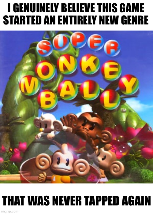 I GENUINELY BELIEVE THIS GAME
STARTED AN ENTIRELY NEW GENRE; THAT WAS NEVER TAPPED AGAIN | made w/ Imgflip meme maker