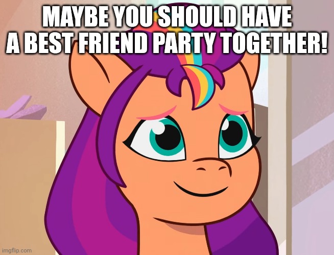 MAYBE YOU SHOULD HAVE A BEST FRIEND PARTY TOGETHER! | made w/ Imgflip meme maker