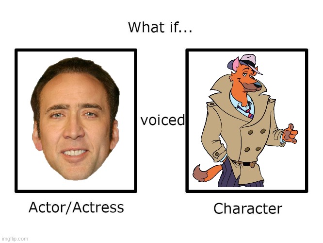 if nicolas cage played ace hart | image tagged in what if this actor or actress voiced this character,dog city,casting,nicolas cage | made w/ Imgflip meme maker