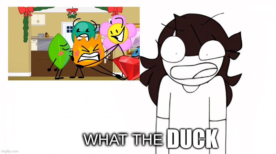 Fireafy be like: | DUCK | image tagged in jaiden animations what the fu-,bfdi | made w/ Imgflip meme maker